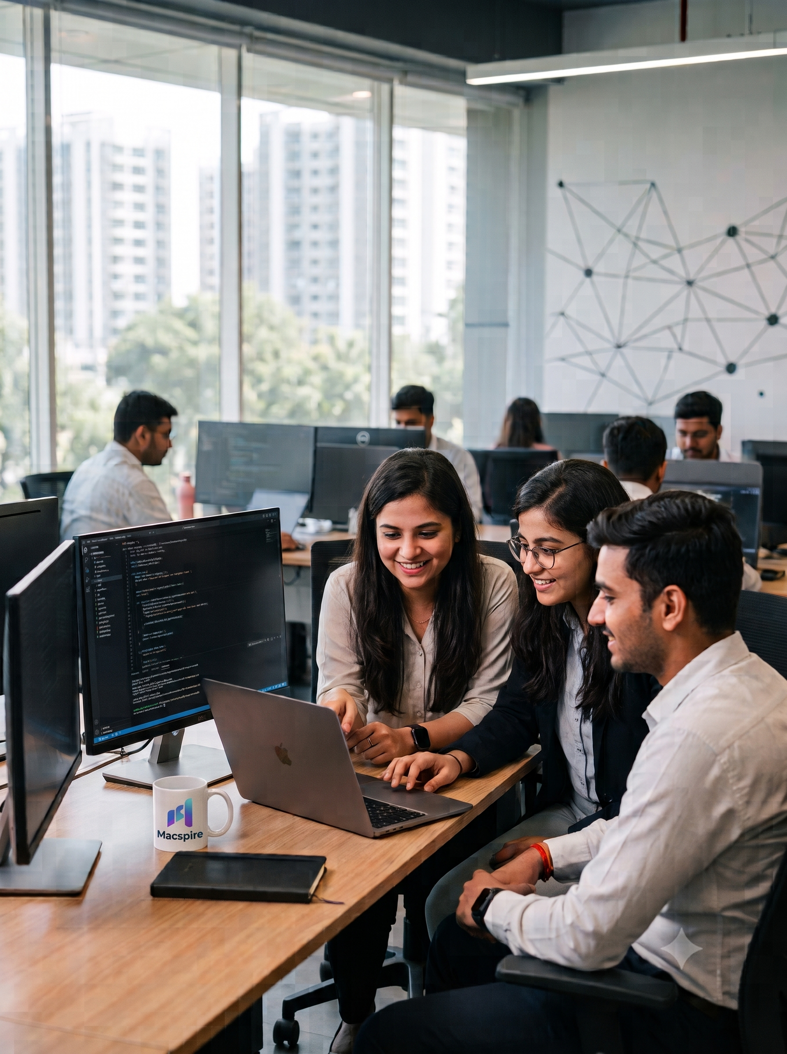 Macspire Technologies software development team collaborating on custom web and mobile product delivery